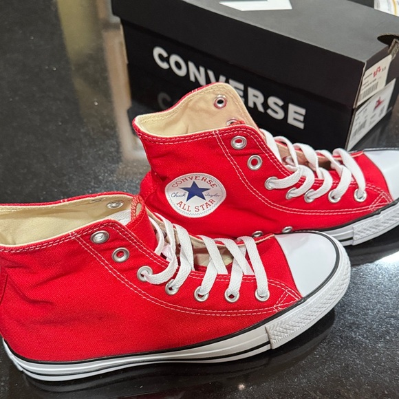 Converse Classic Red Canvas High-Tops W 7.5 M 5.5 - Picture 6 of 8